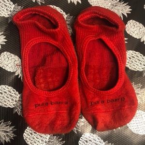 Pure Barre Red Mary Jane Socks. Size Small.
